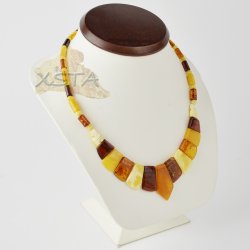 Amber kolje mix color polished new jewelry